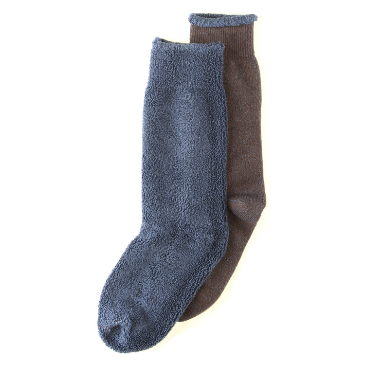 Rototo - Reversible Pile Sock
Style # R1612
Color : Charcoal / Dark Blue
