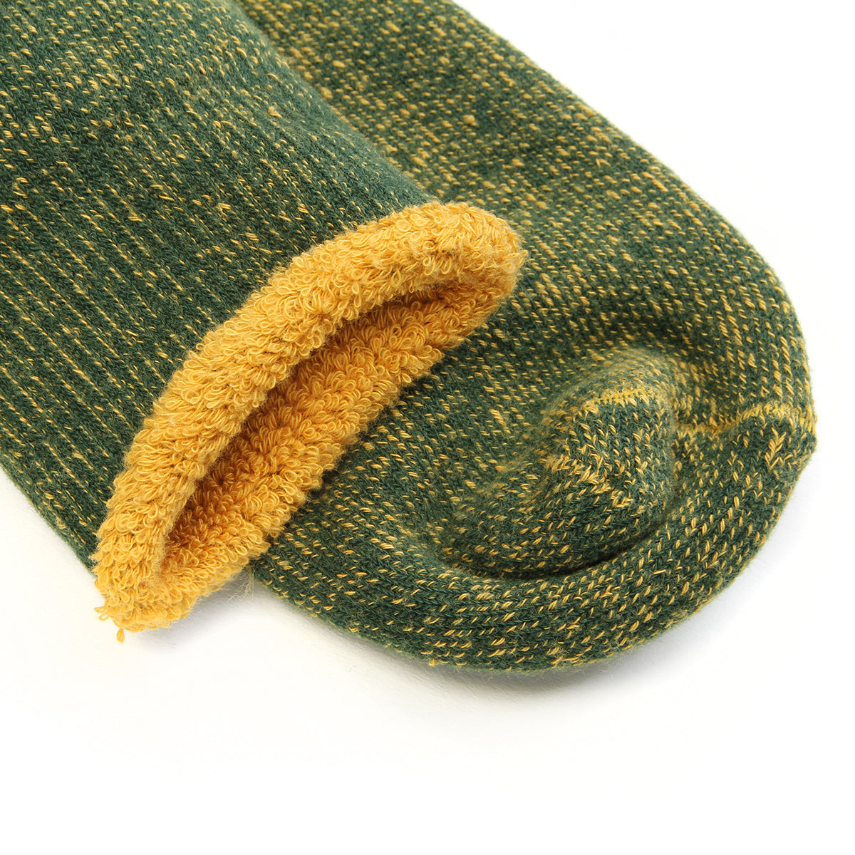 Rototo - Reversible Pile Sock
Style # R1612
Color : Ivy Green / Dark Yellow