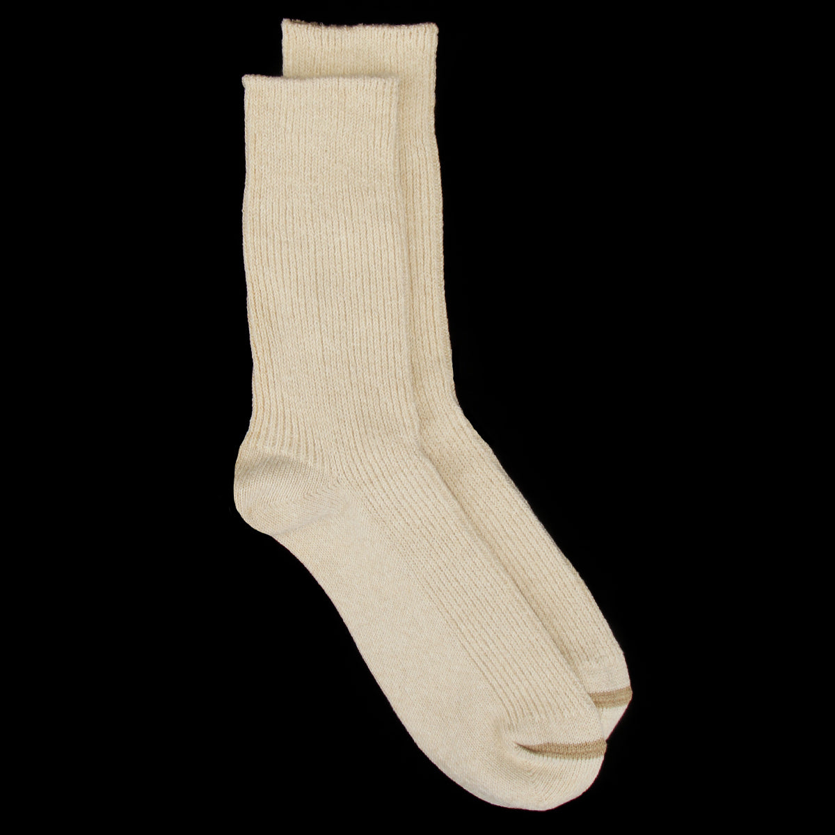 Rototo - Recycled Cotton Ribbed Crew Sock
Style # R1653
Color : Raw