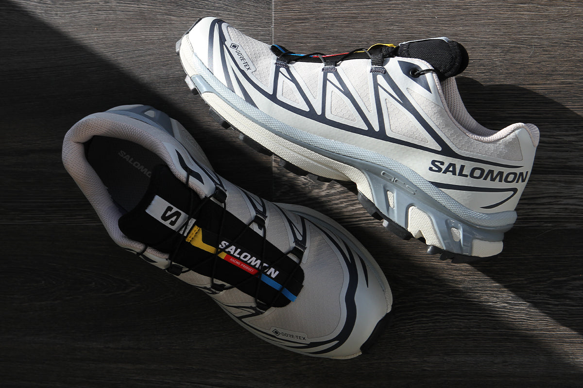 Salomon - XT-6 GTX
Style # L49201400
Color : Silver Cloud / Black / Pearl Blue