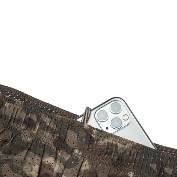 Satisfy - Space-O™ Short 5"
Style # 12076-921F0
Color : Overland Trek Camo