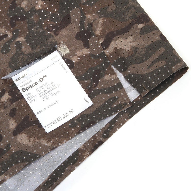 Satisfy - Space-O™ Short 5"
Style # 12076-921F0
Color : Overland Trek Camo