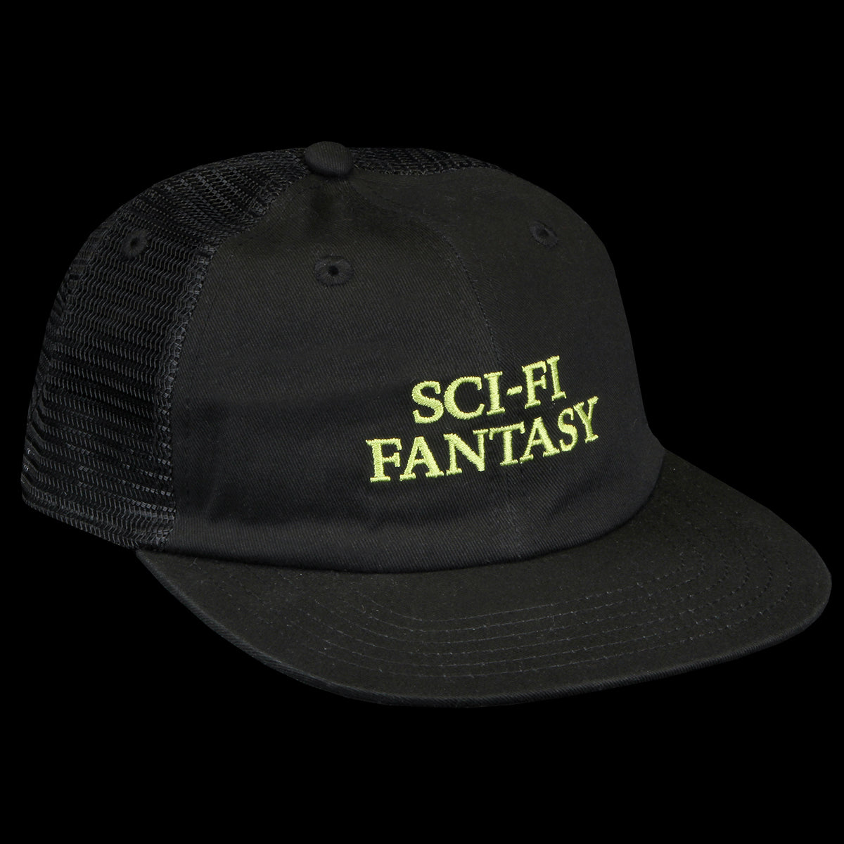 Sci-Fi Fantasy - Logo Mesh Hat
Color : Black / Yellow