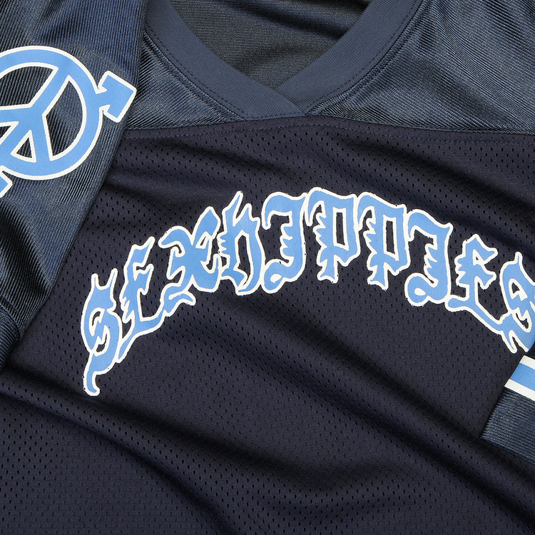 Sex Hippies - Gridiron Jersey
Color : Navy / Carolina Blue