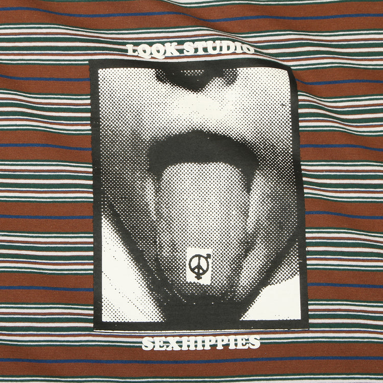 Sex Hippies x Look - Multi Border T-Shirt
Color : Brown / Multi