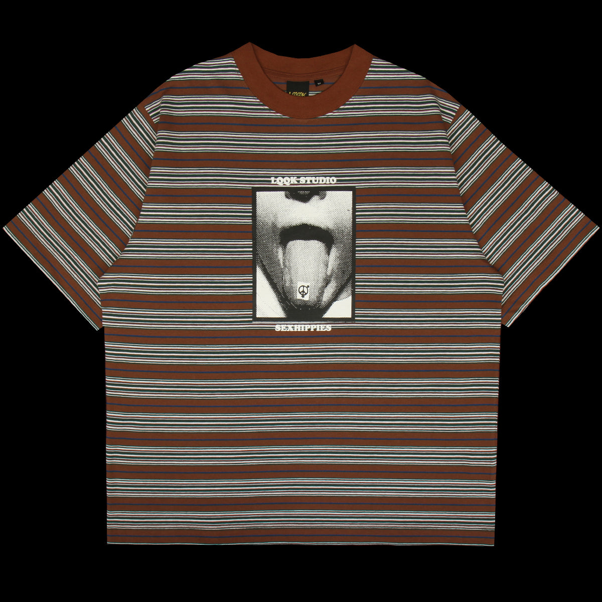 Sex Hippies x Look - Multi Border T-Shirt
Color : Brown / Multi