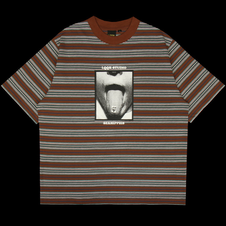 Sex Hippies x Look - Multi Border T-Shirt
Color : Brown / Multi