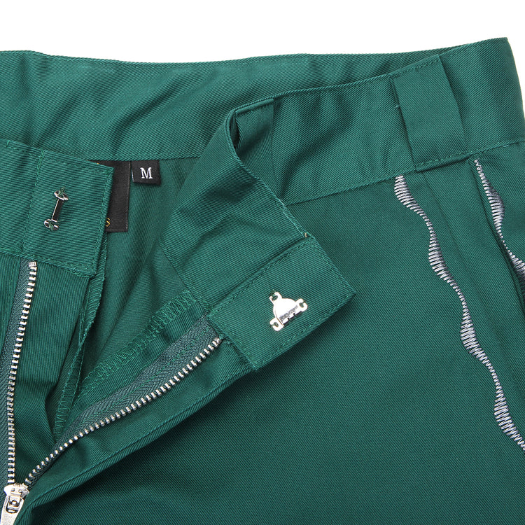 Sex Hippies - Welder's Stitch Work Shorts
Color : Work Green / Silver