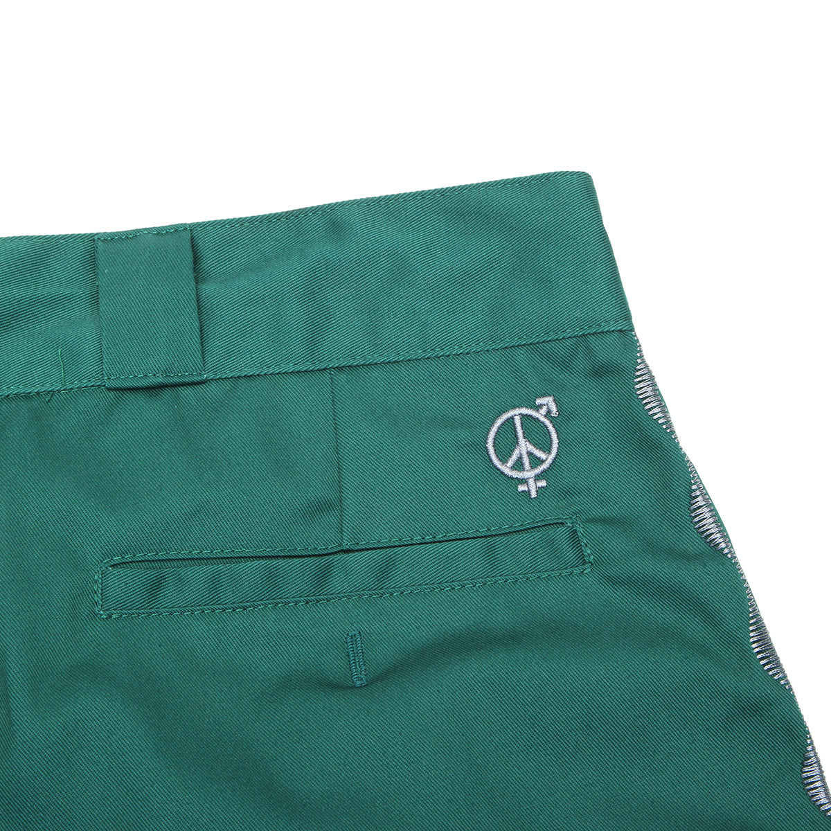Sex Hippies - Welder's Stitch Work Shorts
Color : Work Green / Silver