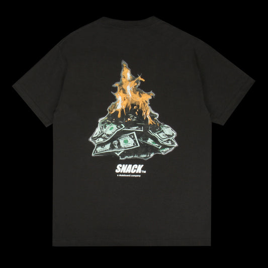 Snack | Burning Money T-Shirt Black