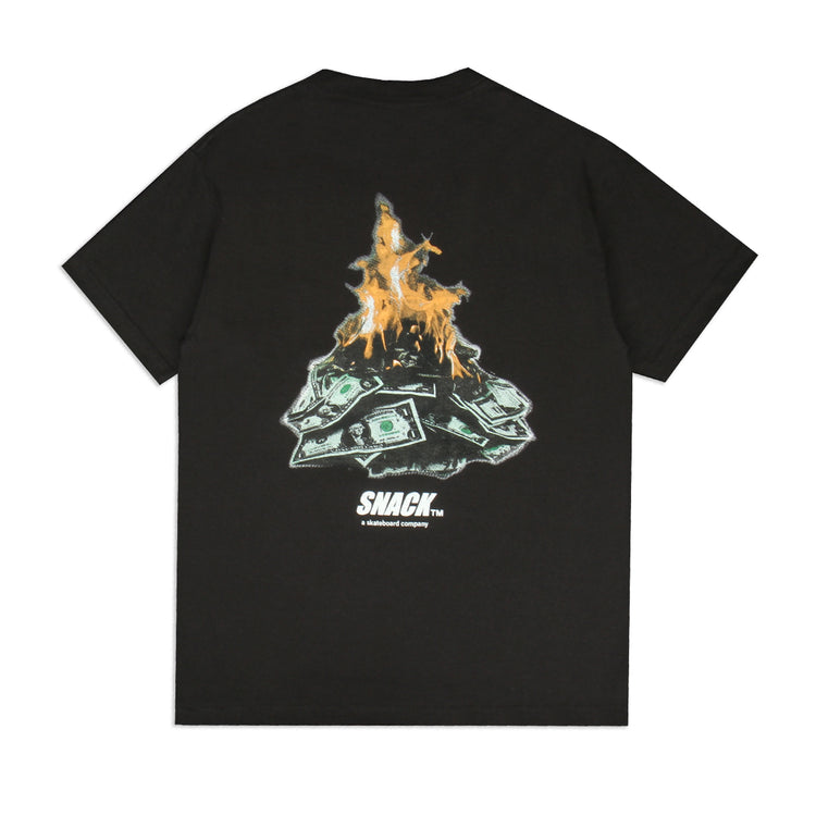 Snack | Burning Money T-Shirt Black