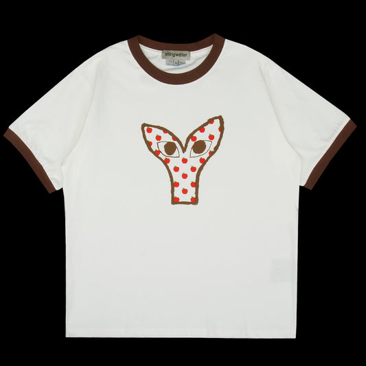 Stingwater - Aapi Apple Ringer T-Shirt
Color : White / Brown