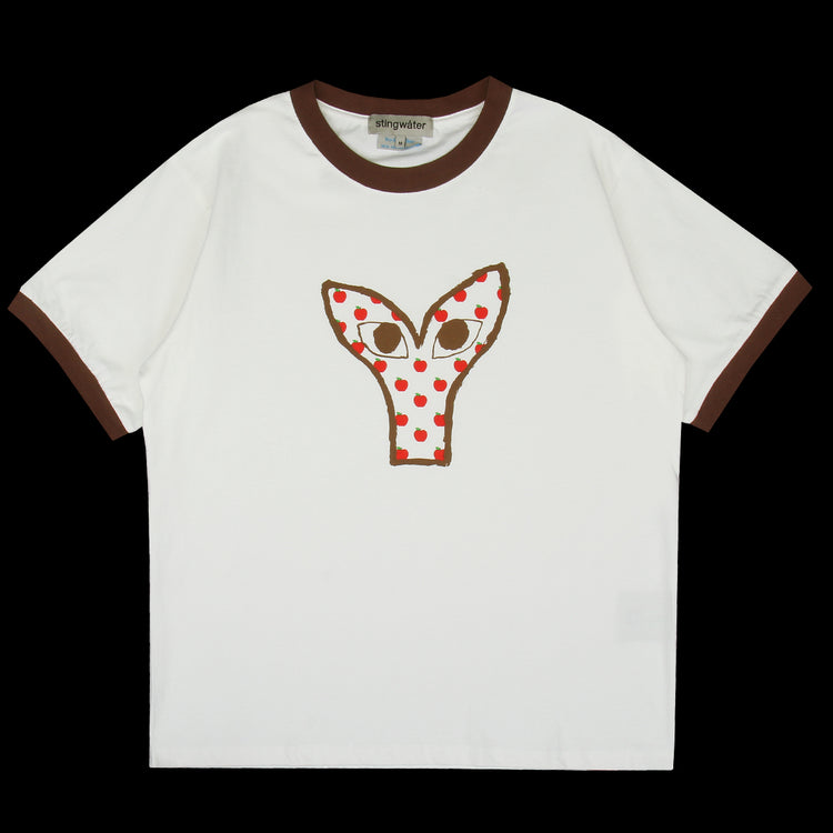 Stingwater - Aapi Apple Ringer T-Shirt
Color : White / Brown