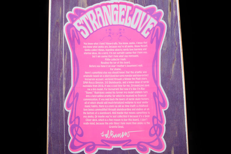 Strangelove Bears Deck - Purple 8.375"