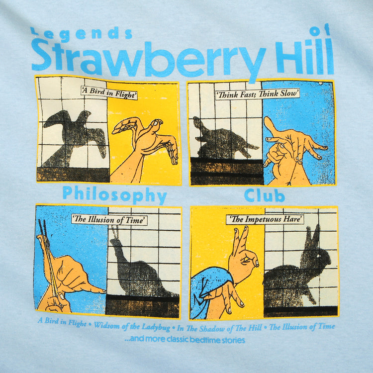 Strawberry Hill Philosophy Club - Bedtime Story T-Shirt
Color : Sky Blue