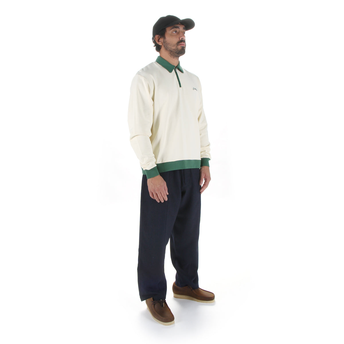 Students | Archibald L/S Polo Shirt Cream