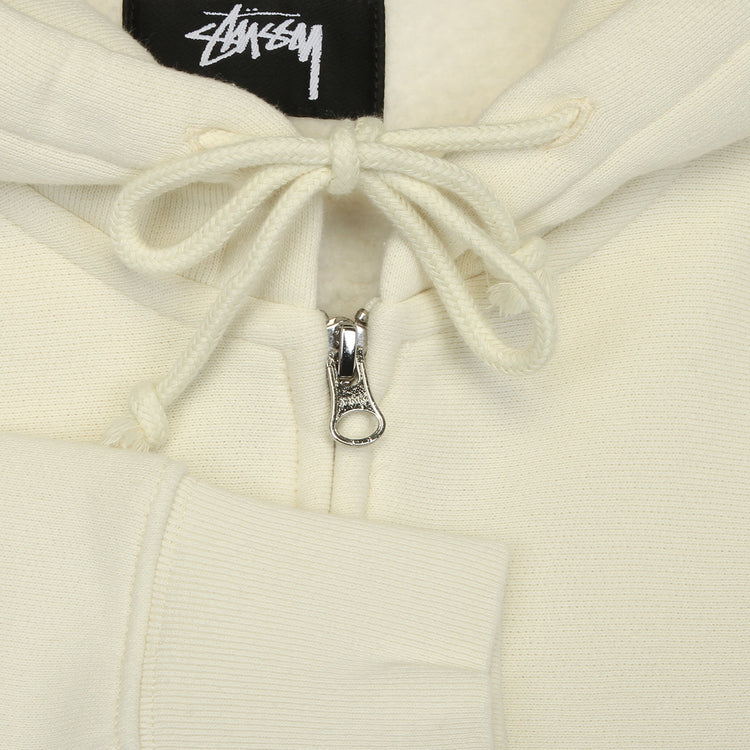 Stussy - Cursive Applique Zip Hood
Style # 118617
Color : Natural