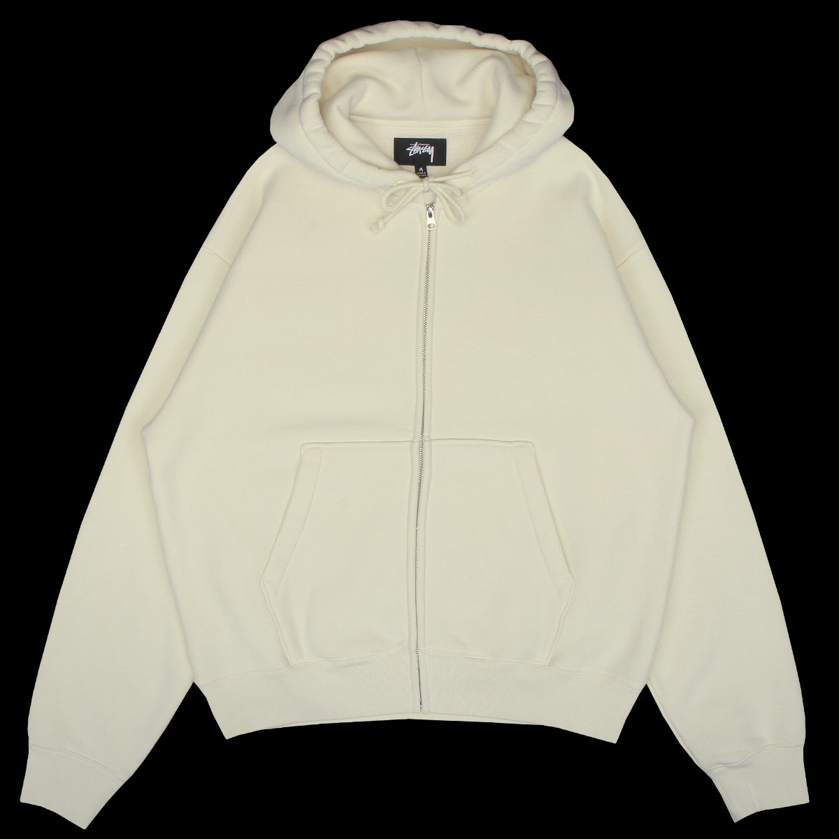 Stussy - Cursive Applique Zip Hood
Style # 118617
Color : Natural