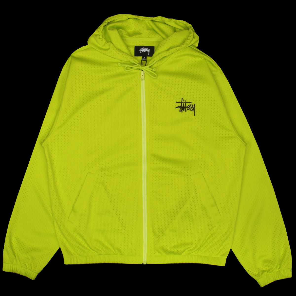 Stussy - Athletic Mesh Zip Hood
Style # 1140391
Color : Safety Green