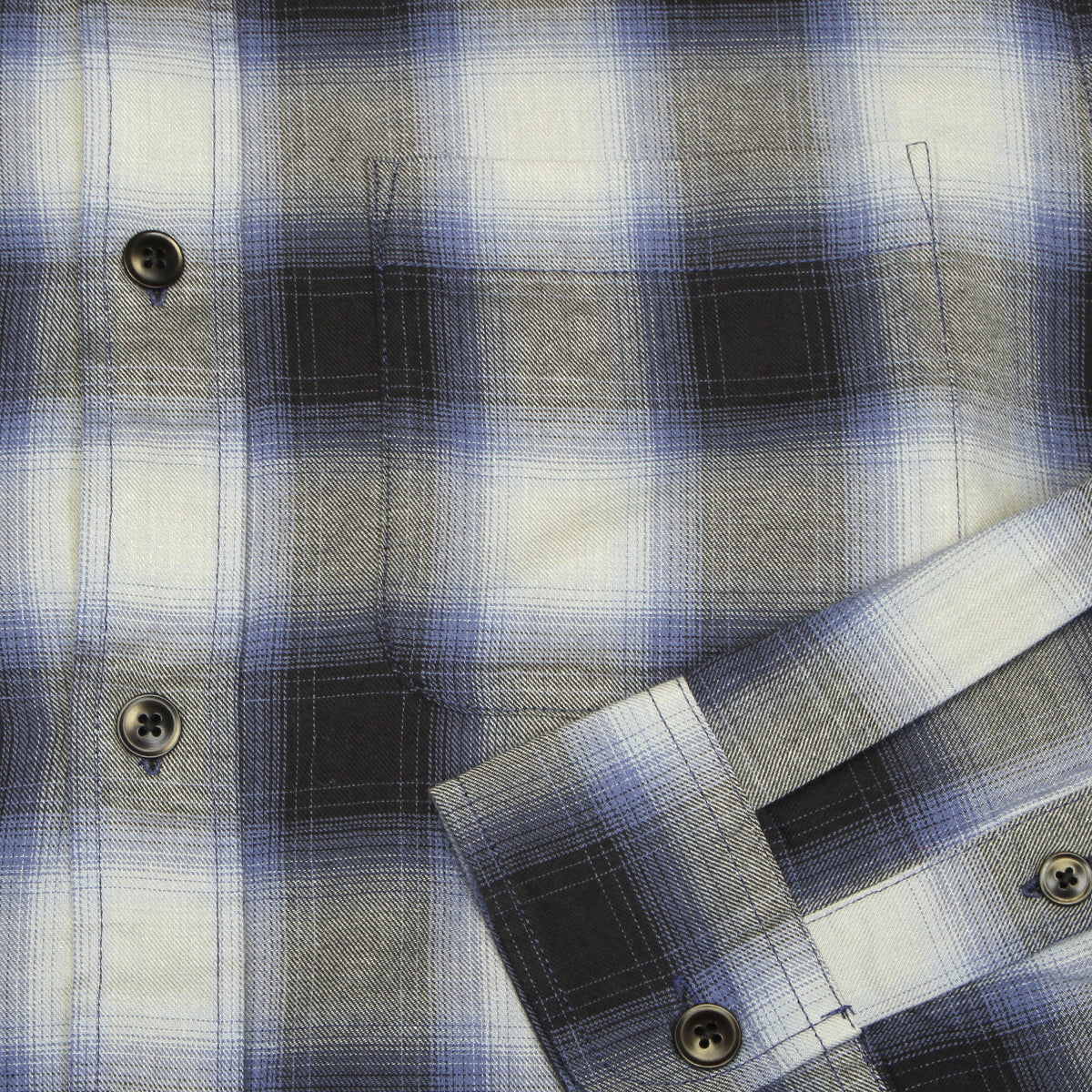 Stussy - Beach Ombre Plaid Shirt
Style # 1110391
Color : Black