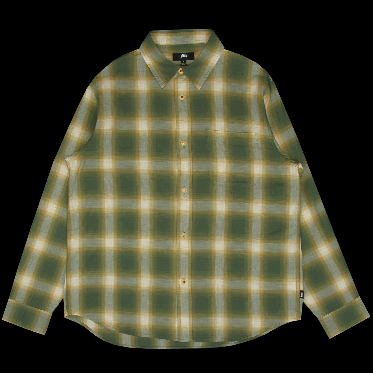 Stussy - Beach Ombre Plaid Shirt
Style # 1110391
Color : Green