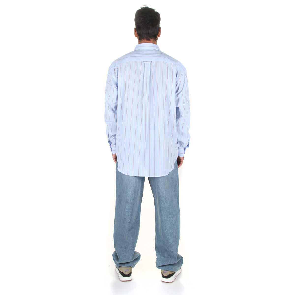 Stussy | Classic Striped L/S Shirt Style # 1110317 Color : Light Blue