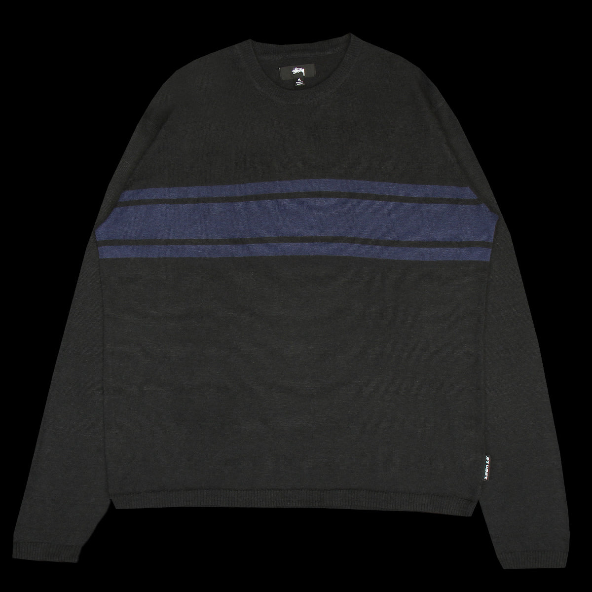 Stussy - Lightweight Striped Sweater
Style # 117297
Color : Black