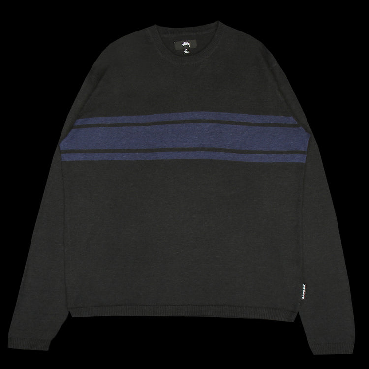 Stussy - Lightweight Striped Sweater
Style # 117297
Color : Black