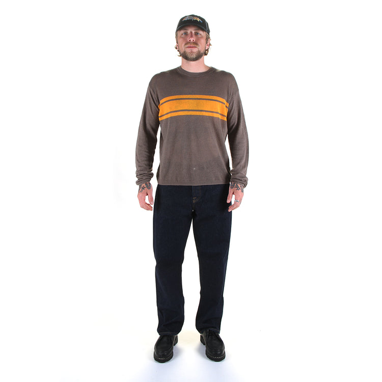 Stussy - Lightweight Striped Sweater
Style # 117297
Color : Brown
