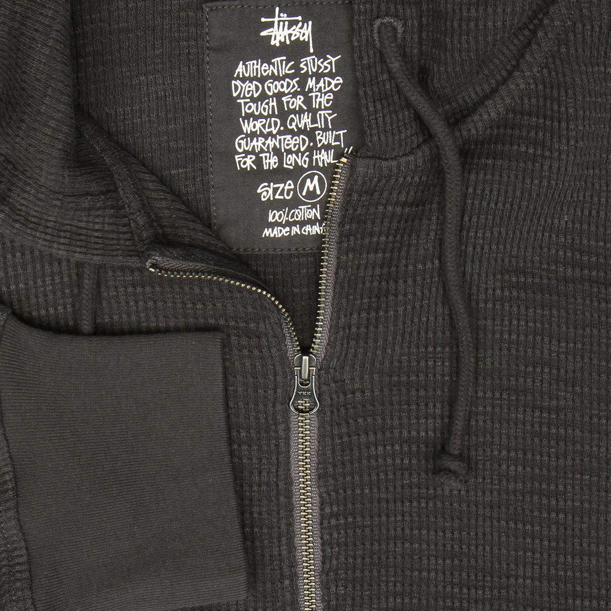 Stussy - Lightweight Thermal Hoodie
Style # 1140410
Color : Faded Black