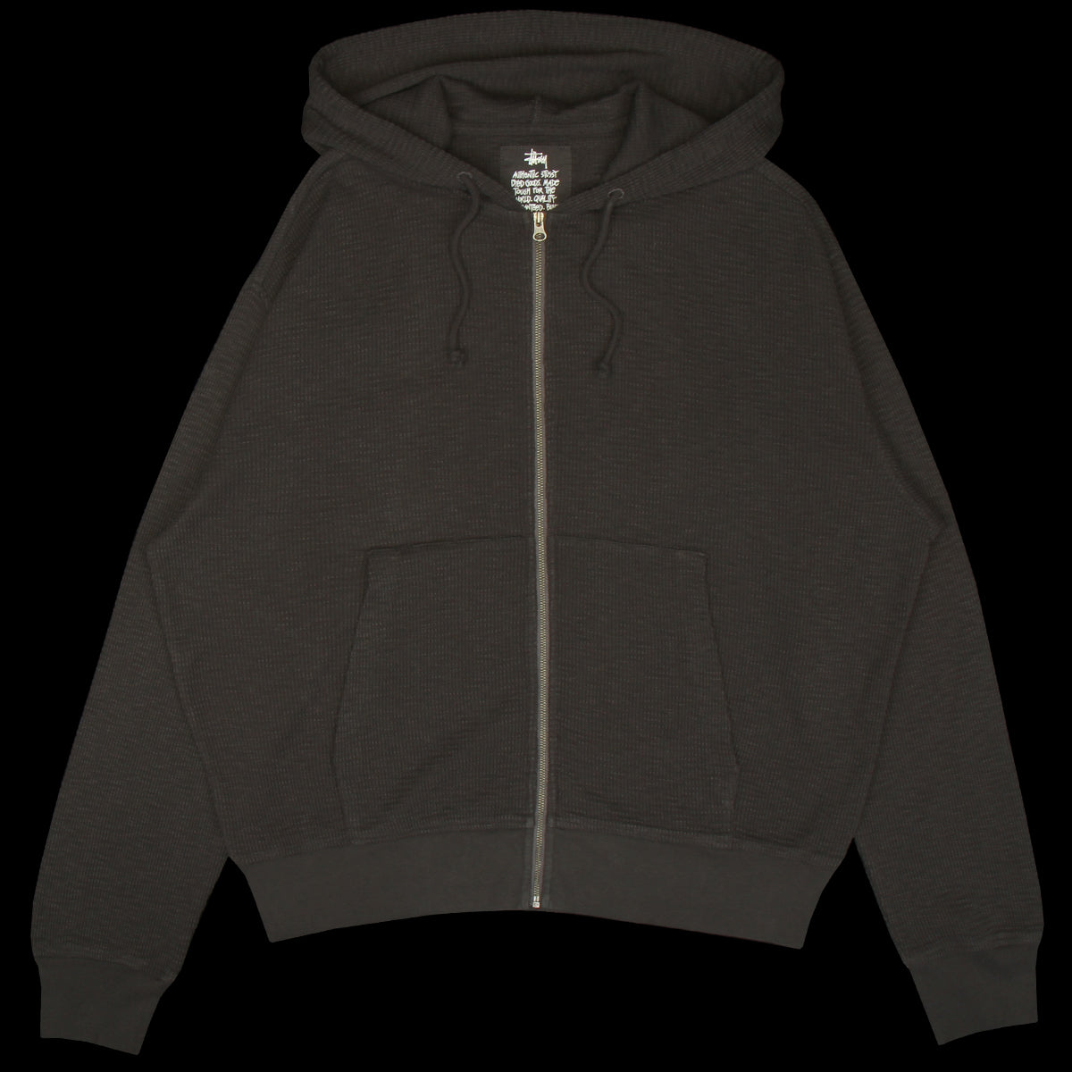 Stussy - Lightweight Thermal Hoodie
Style # 1140410
Color : Faded Black