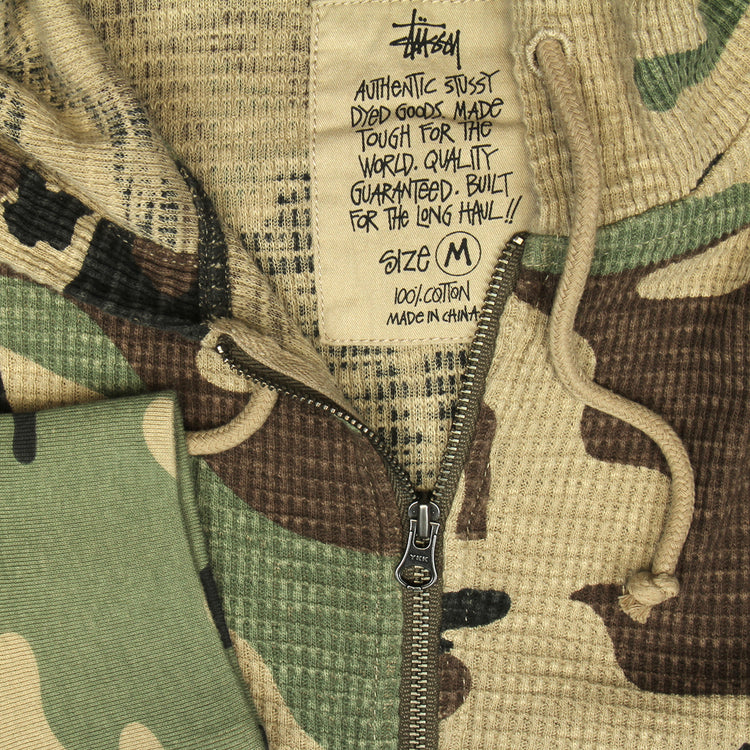 Stussy - Lightweight Thermal Hoodie
Style # 1140410
Color : Camo