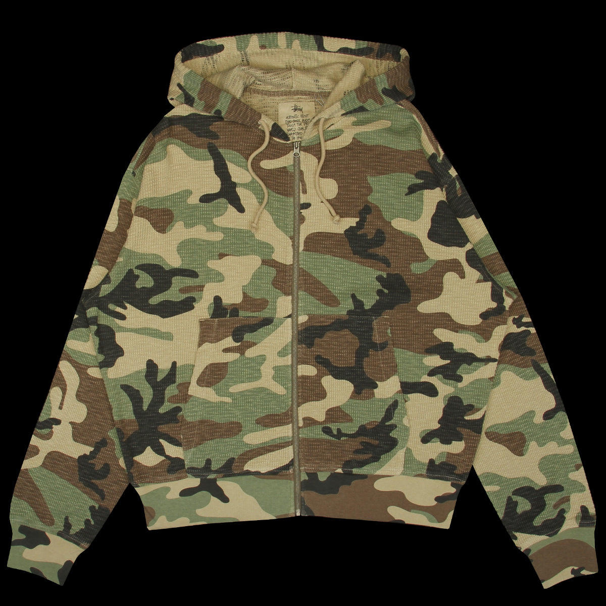 Stussy - Lightweight Thermal Hoodie
Style # 1140410
Color : Camo