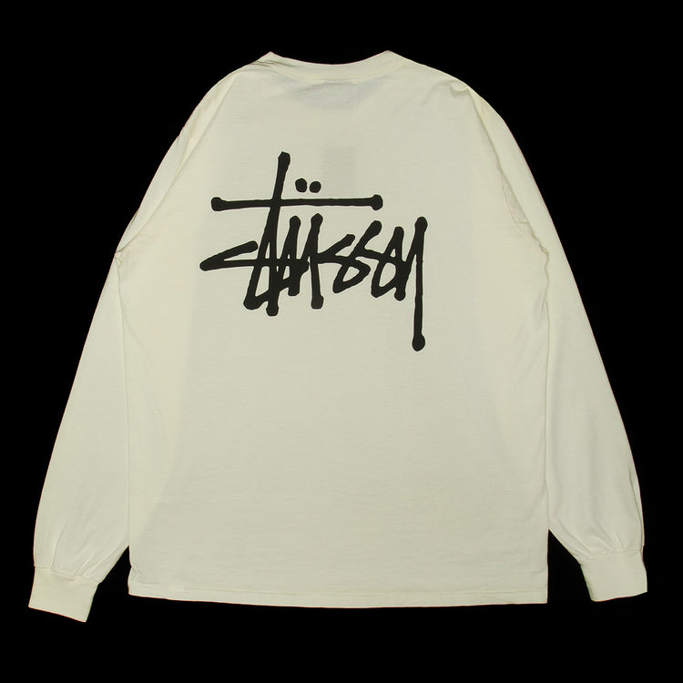 Stussy | Basic Stussy Pigment Dyed L/S T-Shirt Natural