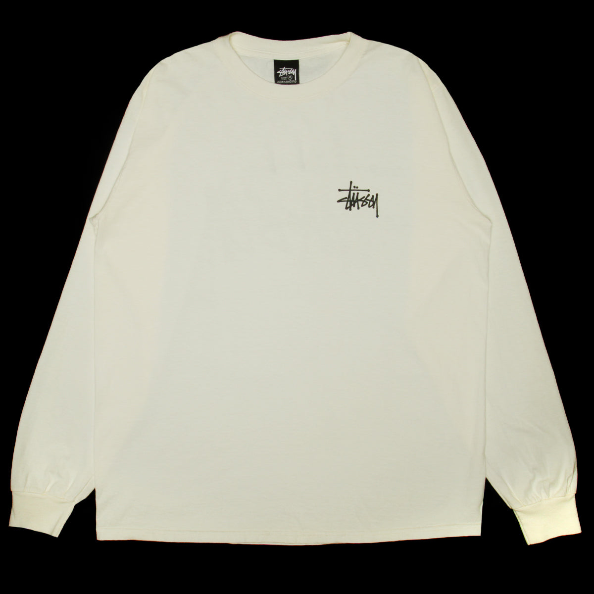 Stussy | Basic Stussy Pigment Dyed L/S T-Shirt Natural