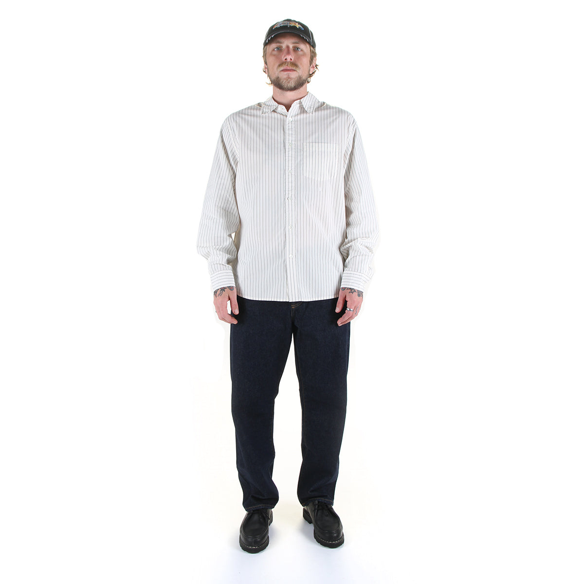 Stussy - Standard Shirt
Style # 1110388
Color : Natural Stripe