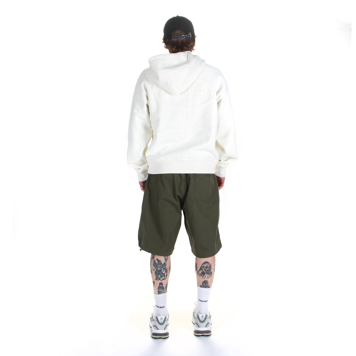 Stussy - Surplus Short
Style # 112357
Color : Olive

Stussy - Cursive Applique Zip Hood
Style # 118617
Color : Natural