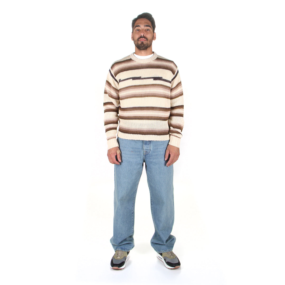 Stussy | Tonal Striped Sweater Style # 117236 Color : Natural