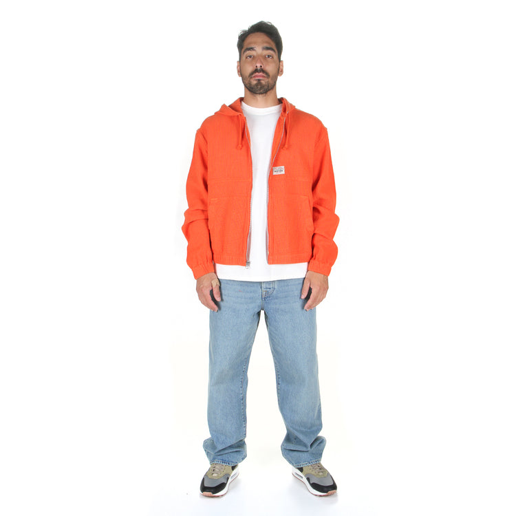 Stussy | Work Jacket Cotton Mesh Style # 115769 Color : Red Orange