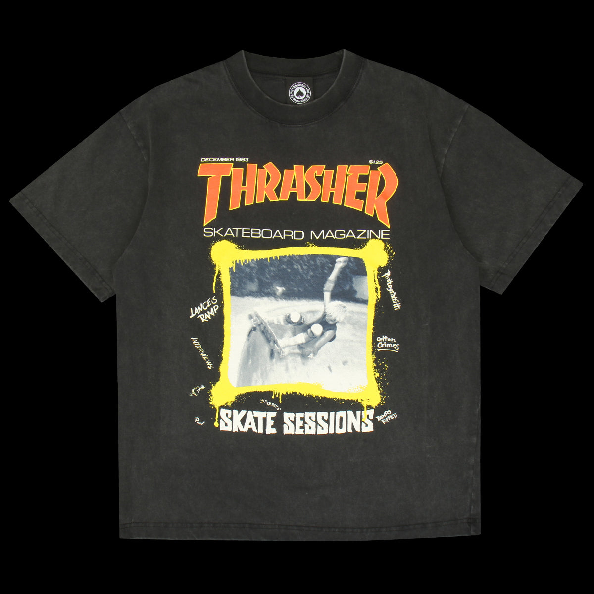 Thrasher - December 1983 Vintage T-Shirt
Color : Vintage Black
