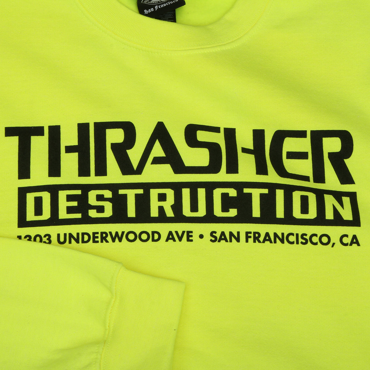 Thrasher - Destruction Crewneck
Color : Safety Green