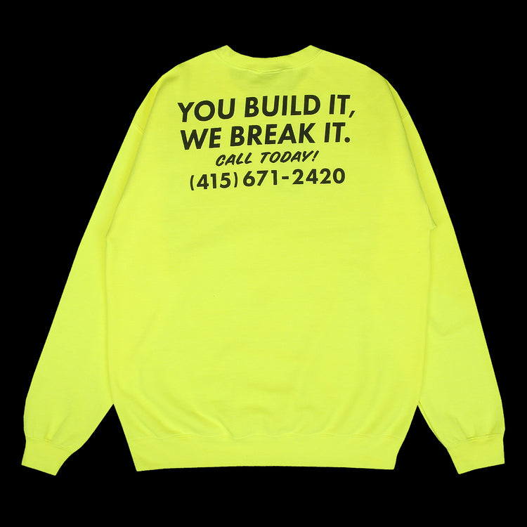 Thrasher - Destruction Crewneck
Color : Safety Green