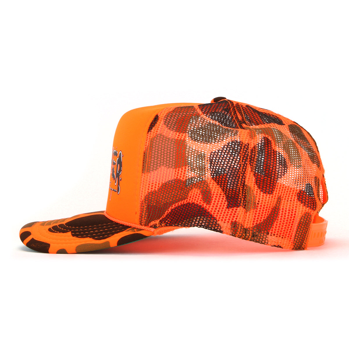 Thrasher - Wet Paint Trucker Hat
Color : Orange Camo