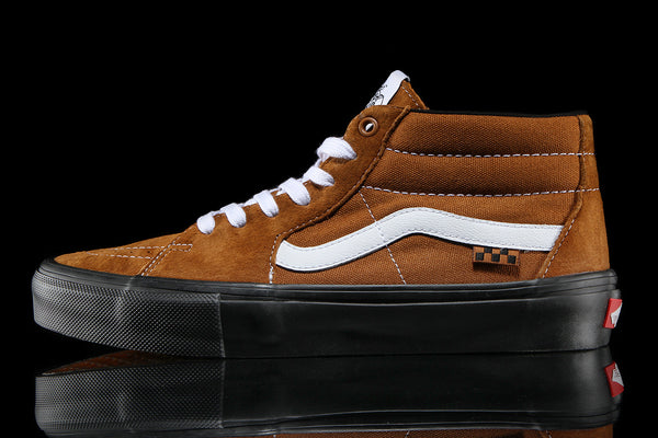 バンズ VANS SKATE GROSSO MID 27,0cm Brown Skate Grosso Mid Pig Suede – Premier