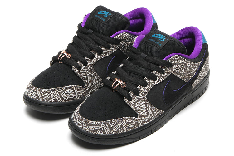 Nike SB - Dunk Low Pro x Dashawn Jordan
Style # IB6208-200
Color : String / Black / Bright Spruce / Fierce Purple