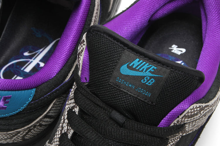 Nike SB - Dunk Low Pro x Dashawn Jordan
Style # IB6208-200
Color : String / Black / Bright Spruce / Fierce Purple