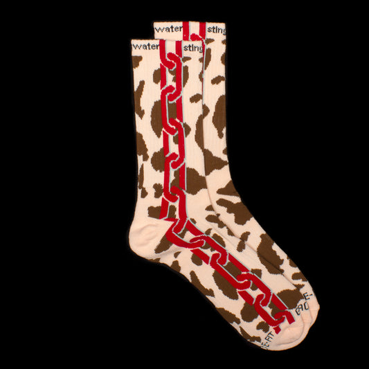 Stingwater Chain Sock Color : Brown Spotted Cow