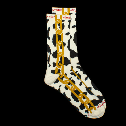 Stingwater Chain Sock Color : Black Spotted Cow