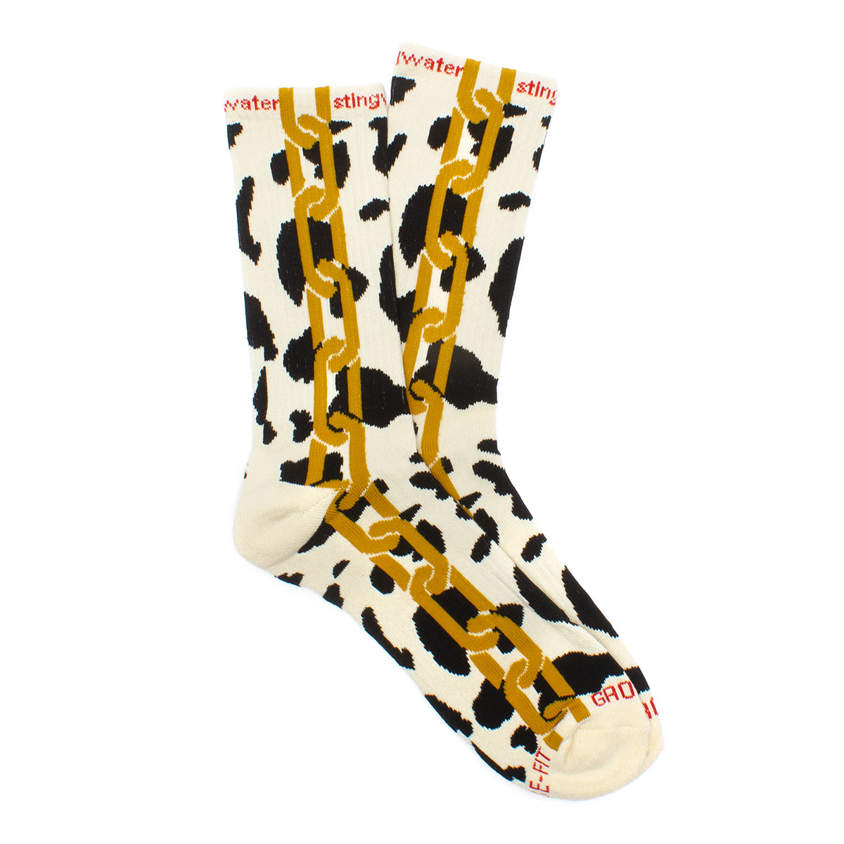 Stingwater Chain Sock Color : Black Spotted Cow