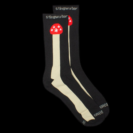 Stingwater Groeing Mushroom Sock Color : Black